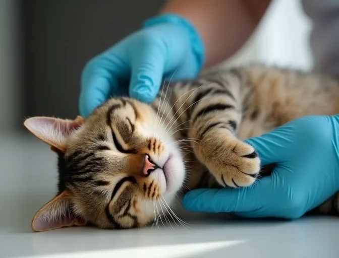 Specialist carefully handling a deceased cat with dignity in Laverton
